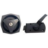 Fawo Inner & Outer L/H Door Lock (Black) - Motorhome
