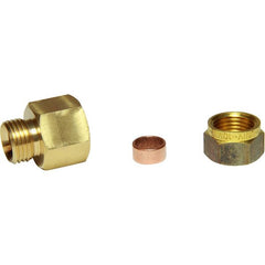 AG Brass Female Stud Coupling 10mm x 3/8" BSP - M12/10/242