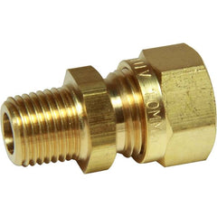 AG Brass Male Stud Coupling 10mm x 1/4" BSP Taper - M13/10/163W