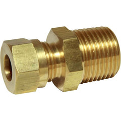 AG Brass Male Stud Coupling 10mm x 1/2" BSP Taper - M13/10/323W
