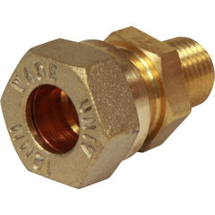 AG Brass Male Stud Coupling 12mm x 1/4" BSP Taper - M13/12/163W
