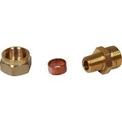 AG Brass Male Stud Coupling 12mm x 1/4" BSP Taper - M13/12/163W