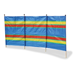 4 Pole Multicoloured Polythene Windbreak