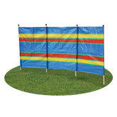 4 Pole Multicoloured Polythene Windbreak