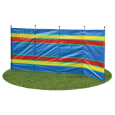 5 Pole Multicoloured Polythene Windbreak