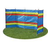 6 Pole Multicoloured Polythene Windbreak