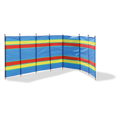 8 Pole Multicoloured Polythene Windbreak