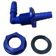 DLS ½” Hose Bulkhead Fitting Elbow – Blue