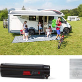 Fiamma F45s 350 Awning Deep Black - Royal Grey Fabric (06759B01R)