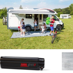 Fiamma F45s 350 Awning Deep Black - Royal Grey Fabric (06759B01R)