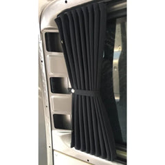 Ford Transit Custom Black LWB Barn Door Curtains 2012 – 2024