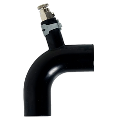 Genuine Alde 90° Rubber Elbow with Integrated Bleed and Clips 22mm