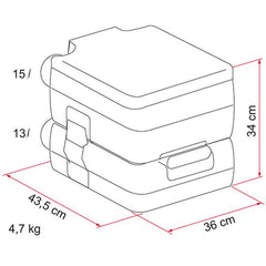 Fiamma Bi-Pot 34 Toilet (01354-01) - Motorhome / Camping