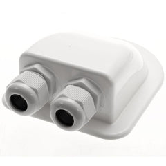 2 Way Solar Panel Feed Gland White - 38509 WHITE DBL CAB