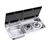 Dometic MO 9722L Hob & LH Sink Unit 760 x 325mm (2 Burners / 12V) - 9600037322
