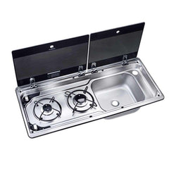 Dometic MO 9722R Burner Hob & RH Sink Unit (2 Burners / No Ignition) - 9600027613