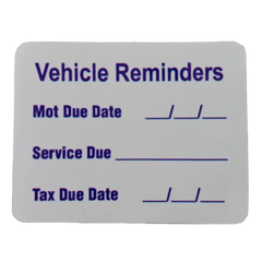 W4 Vehicle Tax / MOT / Service Reminder Sticker
