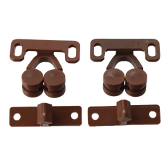 W4 Nylon Double Roller Catches – Brown (2 pack)