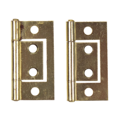 W4 1.5″ Flush Hinge – Brass Finish (2 pack)