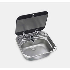 Dometic Square Stainless Steel Sink with Glass Lid - 9600027599