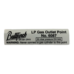 Bullfinch Sticker for BBQ Gas Point – Caravan and Motorhome Gas Label