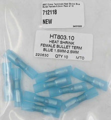 AMC Blue Heat Shrink Female Bullet Terminal (5.0mm / 10 Pack) - HT803.10