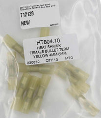 AMC Yellow Heat Shrink Female Bullet Terminal (5.0mm / 10 Pack) - HT804.10