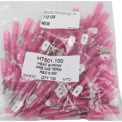 AMC Red Heat Shrink Male Spade Terminal (6.3mm x 0.8mm / 100 Pack) - HT501.100