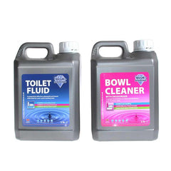 Blue Diamond Double Pack Toilet Fluid Blue & Bowl Cleaner Pink (2L+2L) - BD100
