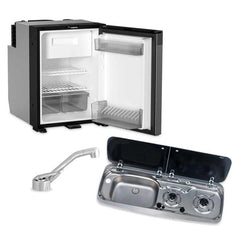 Dometic NRX50 Fridge, 9222 Hob/Sink Unit & Tap Bundle (Sink on Left) - 32802/26522/NRX50