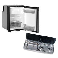 Dometic NRX50 Fridge and 9222 Hob/Sink Unit Bundle (Sink on Left) - 32802/NRX50