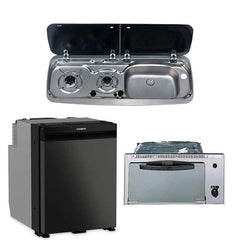 Dometic NRX50 Fridge, Smev 555 Grill and 9222 Hob/Sink (Sink on Right) - 32800/32815/NRX50