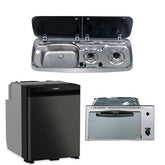Dometic NRX50 Fridge, Smev 555 Grill and 9222 Hob/Sink (Sink on Left) - 32802/32815/NRX50
