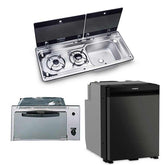 Dometic NRX50 Fridge, Smev 555 Grill and 9722 Hob/Sink (Sink on Right) - 32792/32815/NRX50