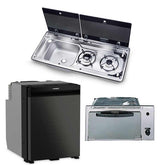 Dometic NRX50 Fridge, Smev 555 Grill and 9722 Hob/Sink (Sink on Left) - 32790/32815/NRX50