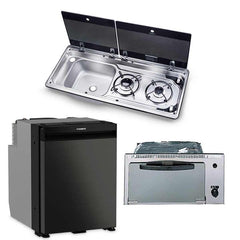 Dometic NRX50 Fridge, Smev 555 Grill and 9722 Hob/Sink (Sink on Left) - 32790/32815/NRX50