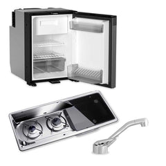 Dometic NRX50 Fridge, 9722 Hob/Sink Unit and Tap Bundle (Sink on Right) - 32792/26522/NRX50