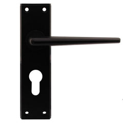 Ellbee Eurolock Door Handles (Black / Pair) - 9164-BLACK HANDLE