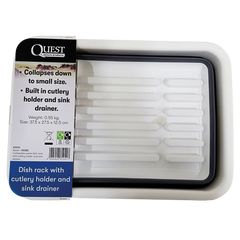 Collapsible-wares Dish Rack with Cutlery Holder & Sink Drainer