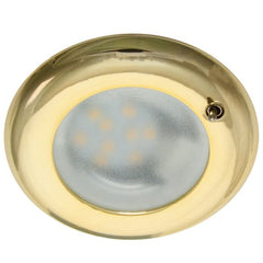 LED Brass Downlight Flush Mount with Switch 8-28V