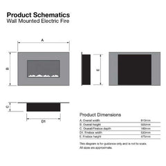 Charmouth 1.8kw LED Electric Fire - FPFM0001 FIRE
