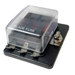 6 Fuse Fusebox with RED Light - Motorhome