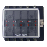 10 Fuse Fusebox with RED Light - Motorhome