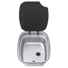 Thetford Stainless Steel Sink with Glass Lid