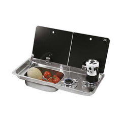 Fiamma F45S Awning, Indel B Fridge, Can Hob/LH Sink & Cold Tap Bundle - VAB3-1766LH