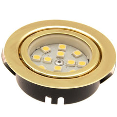 Gold (Brass) Recessed LED Downlight Unswitched (Warm White) - ALCLGWW