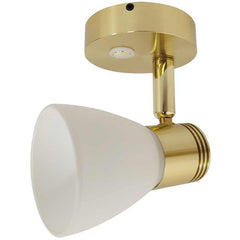 Gold LED Reading Light with Opal Glass (Cool White / Touch Dimmable) - ALOGRLCW