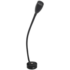 Long Neck Black LED Reading Light (Warm White / Touch Dimmable / USB) - ALUSBRLWW