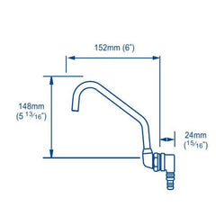 Whale Faucet Tuckaway Standard White - FT1268