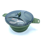 Wolf Outdoors EzyStow Collapsible Cooking Pot 2.5L Olive Green - WFCW012